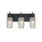 Besa Lighting Milo 4 Vanity, White Frost, Black, 3x60W Incandescent 3WG-MILO4WF-BK - alternate 1